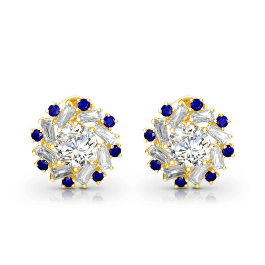 moissanite earrings with certificate, yellow gold jewelry,  popular gift