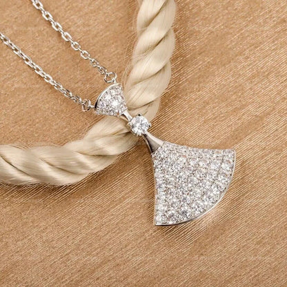 High Quality S925 Sterling Silver Full Skirt Necklace, Versatile Fashion Brand for Women, Exquisite Jewelry Party Gift