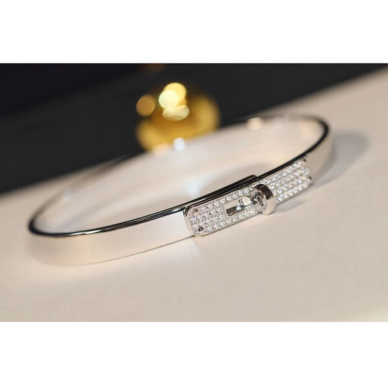 High quality classic women's jewelry twist lock bracelet, rose gold wedding, popular fashion banquet, popular brand, 925 silver new product